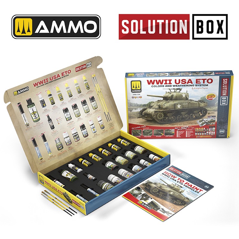 AMMO Solution Box · WWII USA ETO · sistema completo de pintura y envejecimiento