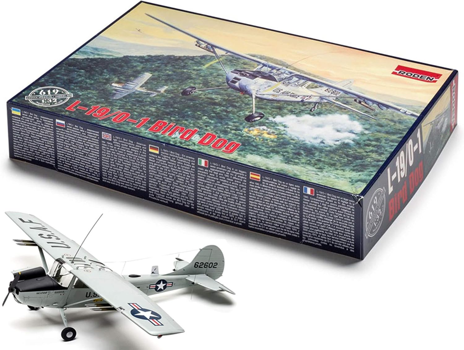 Roden · kit L-19/O-1 Bird Dog y modelo terminado