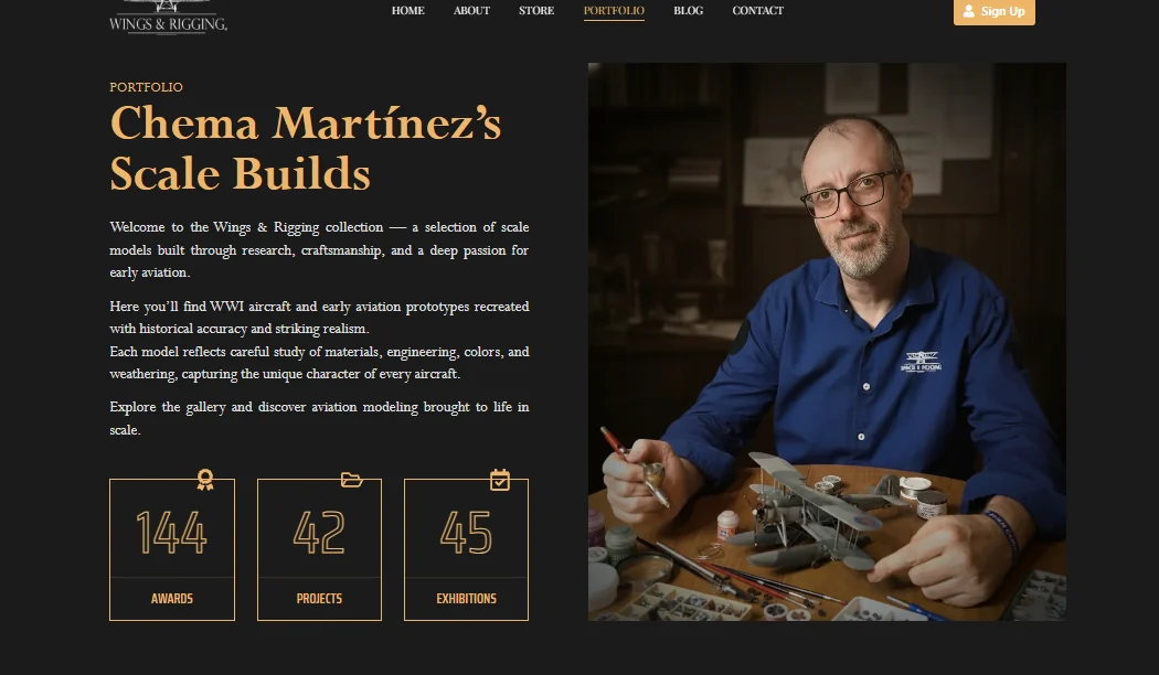 Portafolio de Chema Martínez en Wings & Rigging