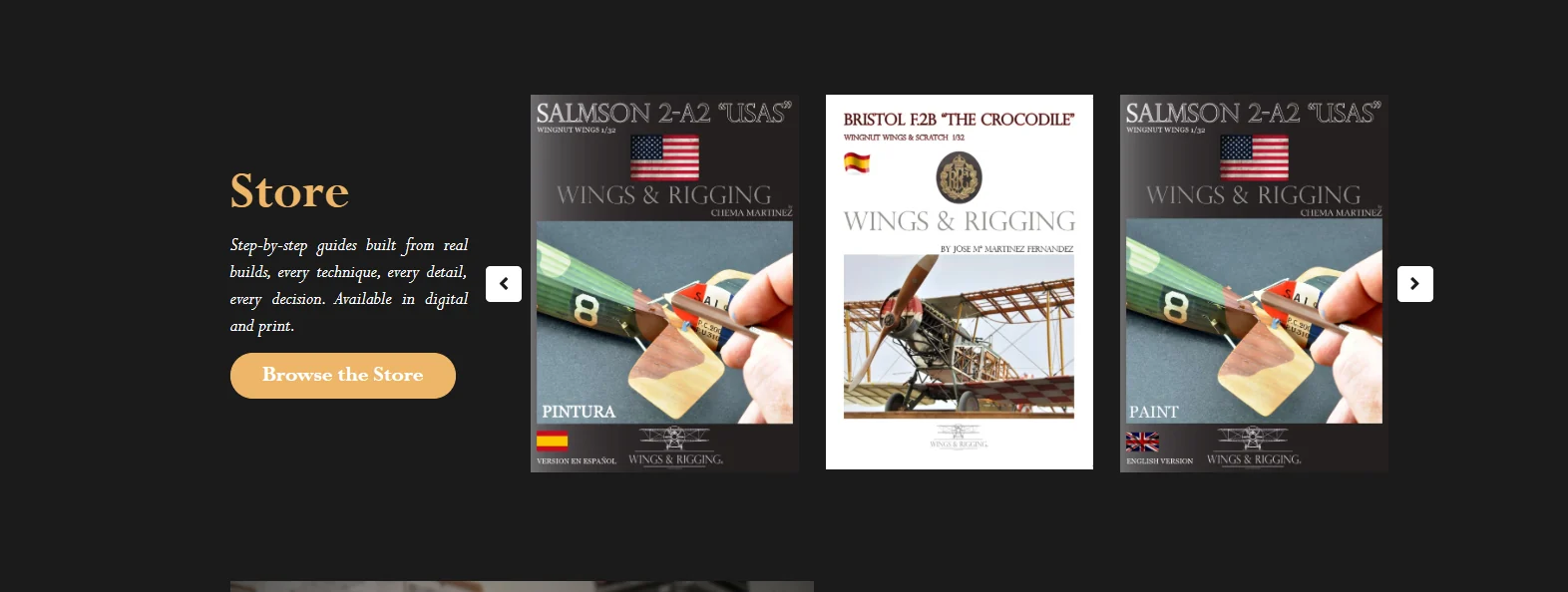 Tienda y publicaciones de Wings & Rigging
