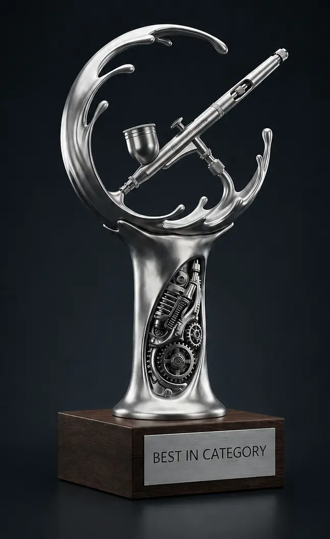 Render conceptual del trofeo Mejor de Categoría